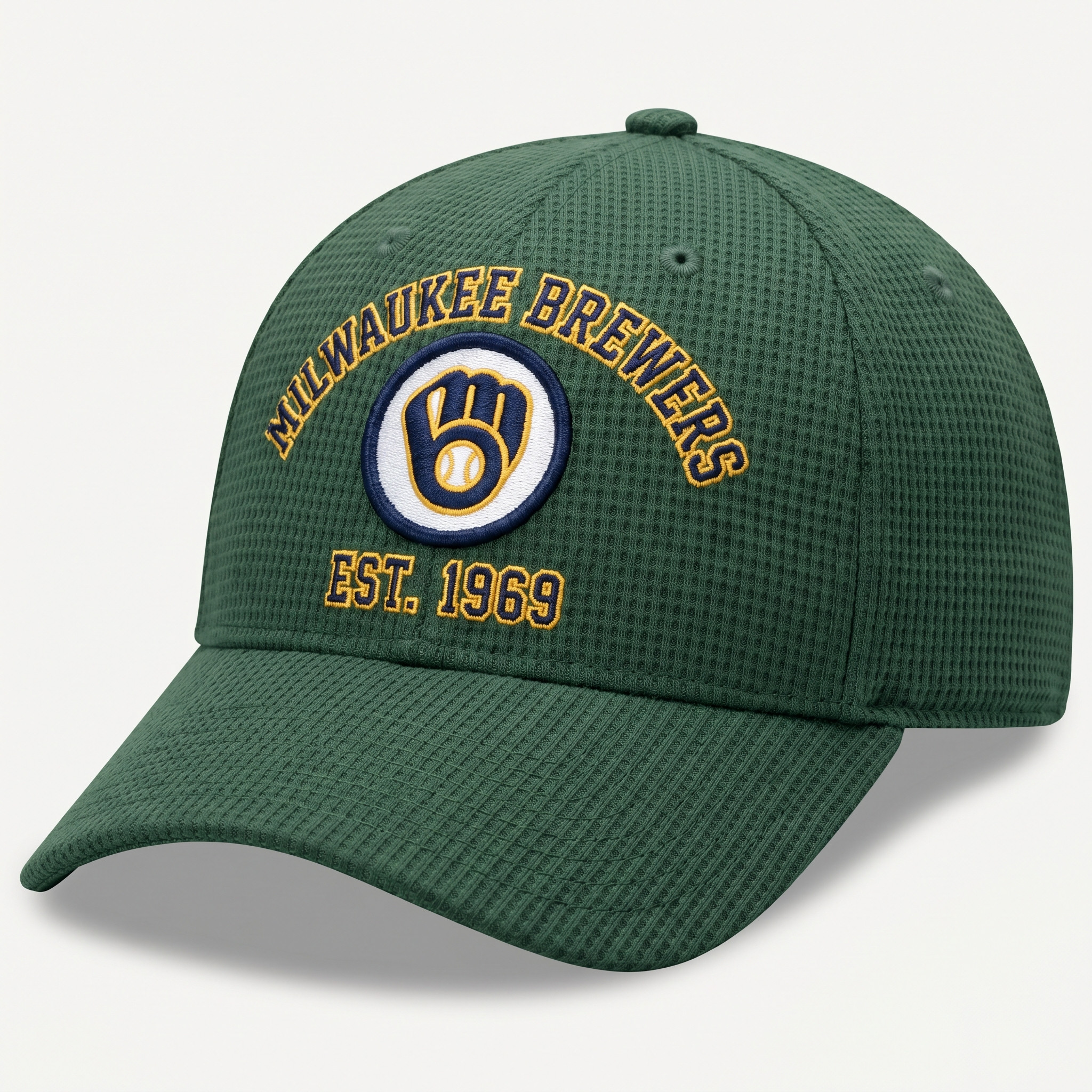 Milwaukee Brewers Waffle Knit Cap in Green