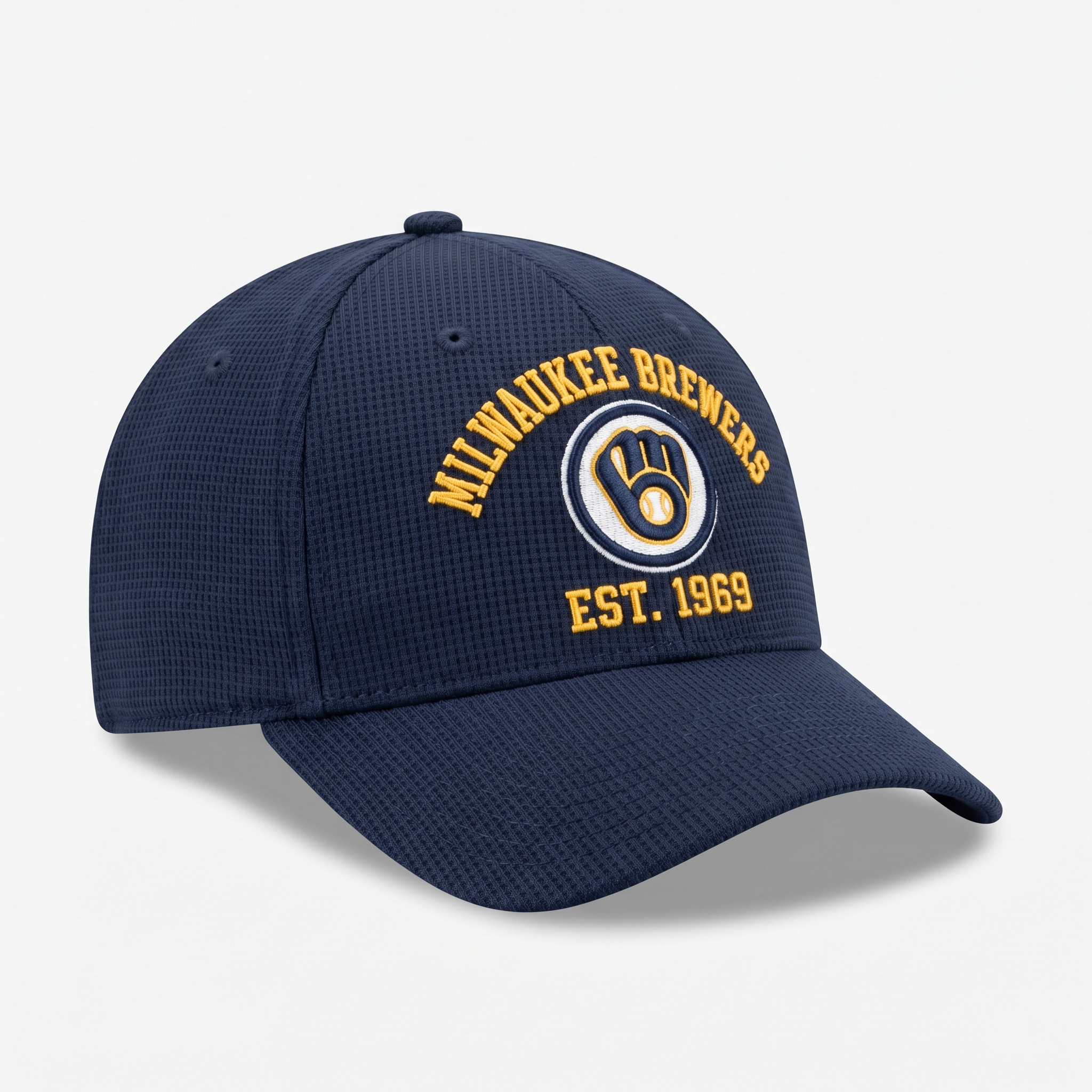 Milwaukee Brewers Waffle Knit Cap in Blue