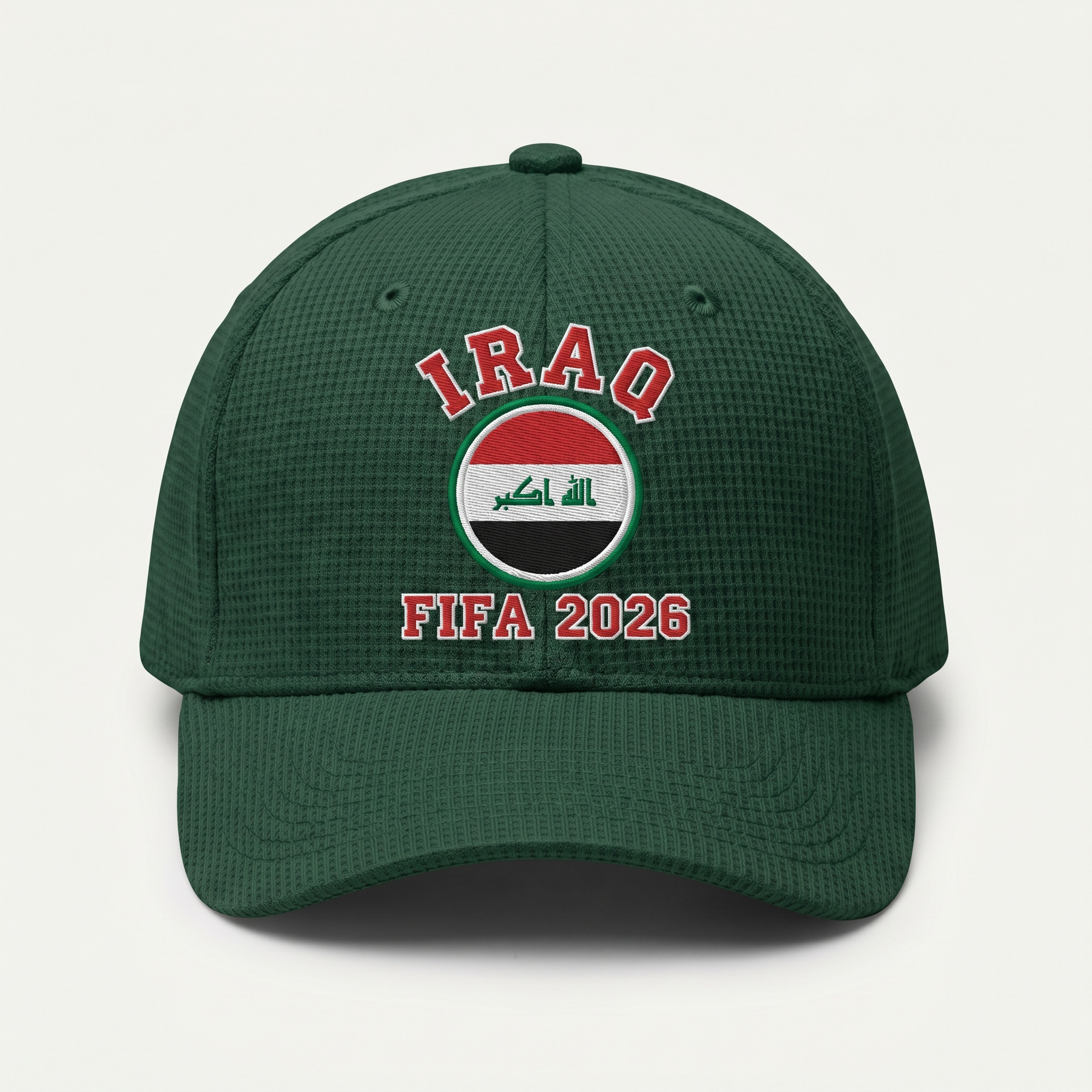 FIFA 2026 Iraq Waffle Knit Cap in Green