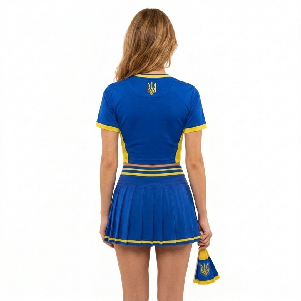 FIFA 2026 Ukraine Football Themed Two Piece Skirt Set For Women