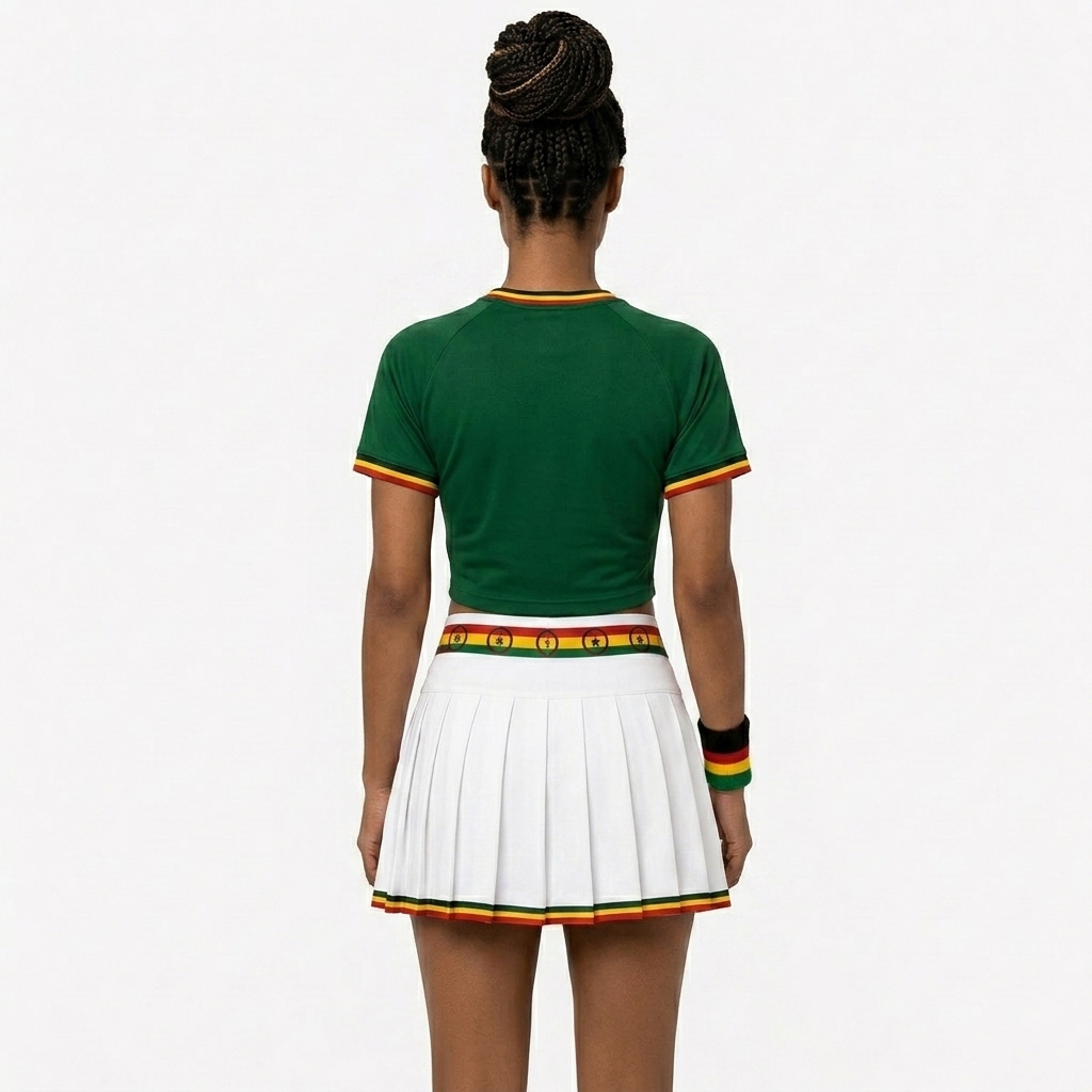 FIFA 2026 Ghana Football Themed Two Piece Skirt Set For Women