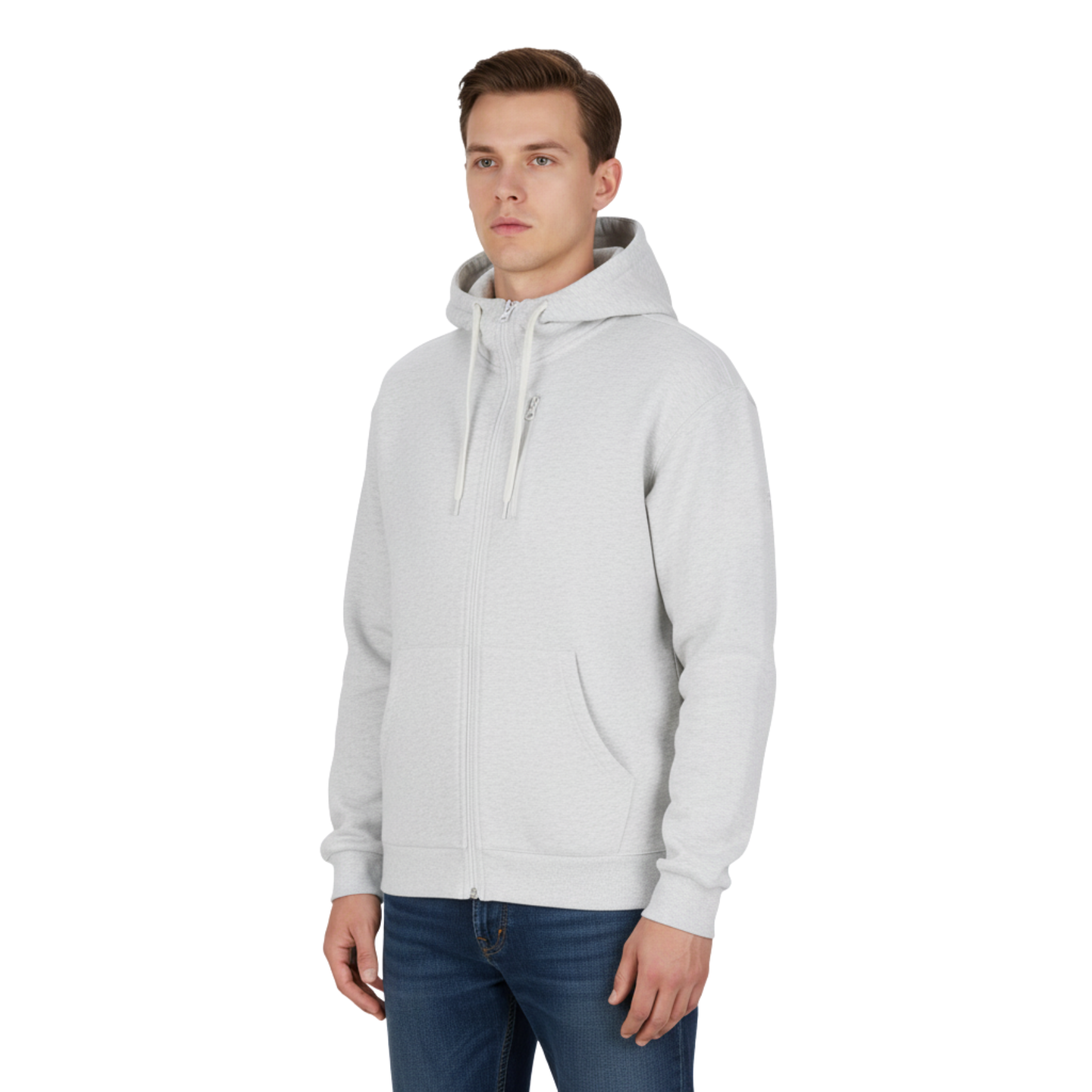Built In Inflatable Pillow Full Zip Up Travel Hoodie