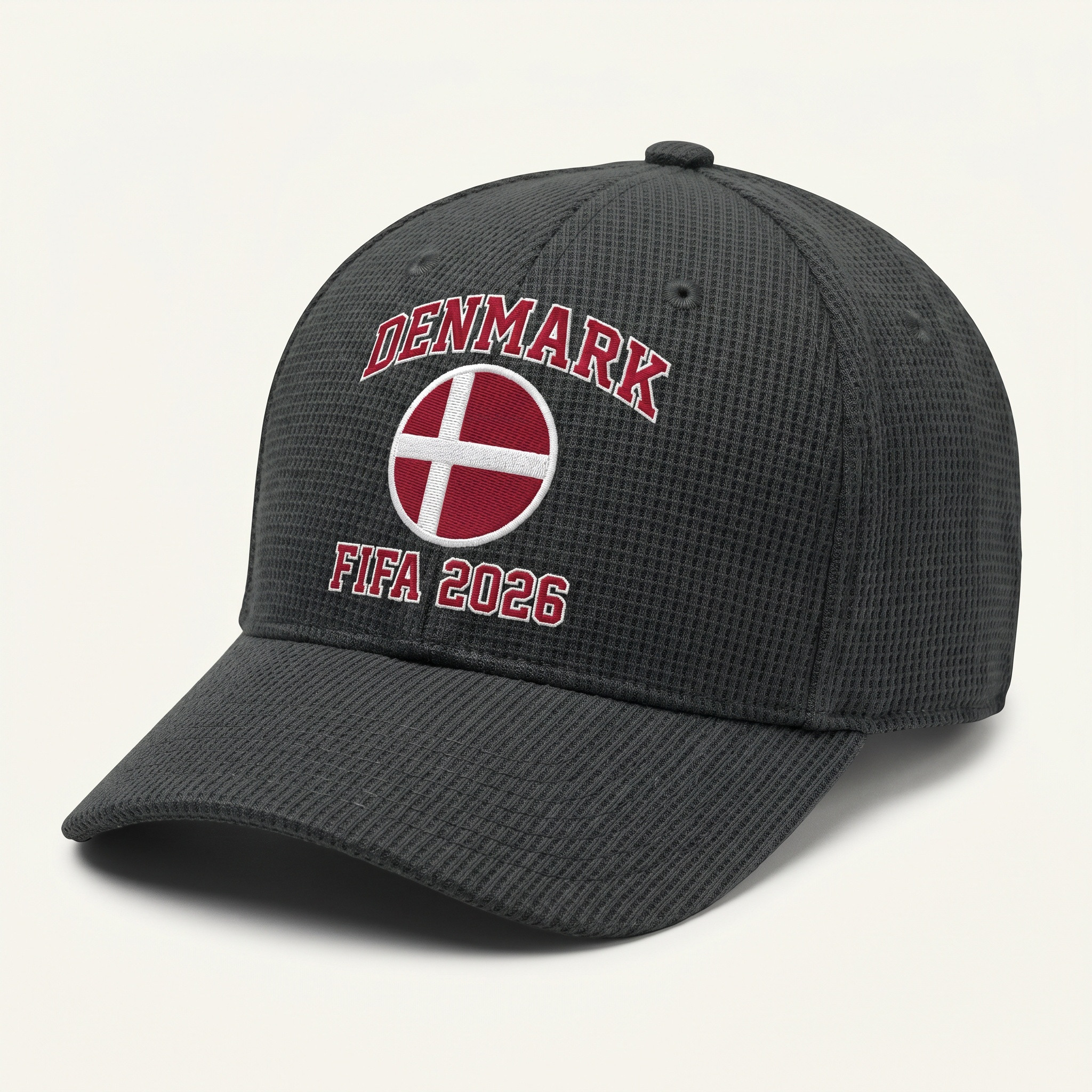 FIFA 2026 Denmark Waffle Knit Cap in Dark Gray