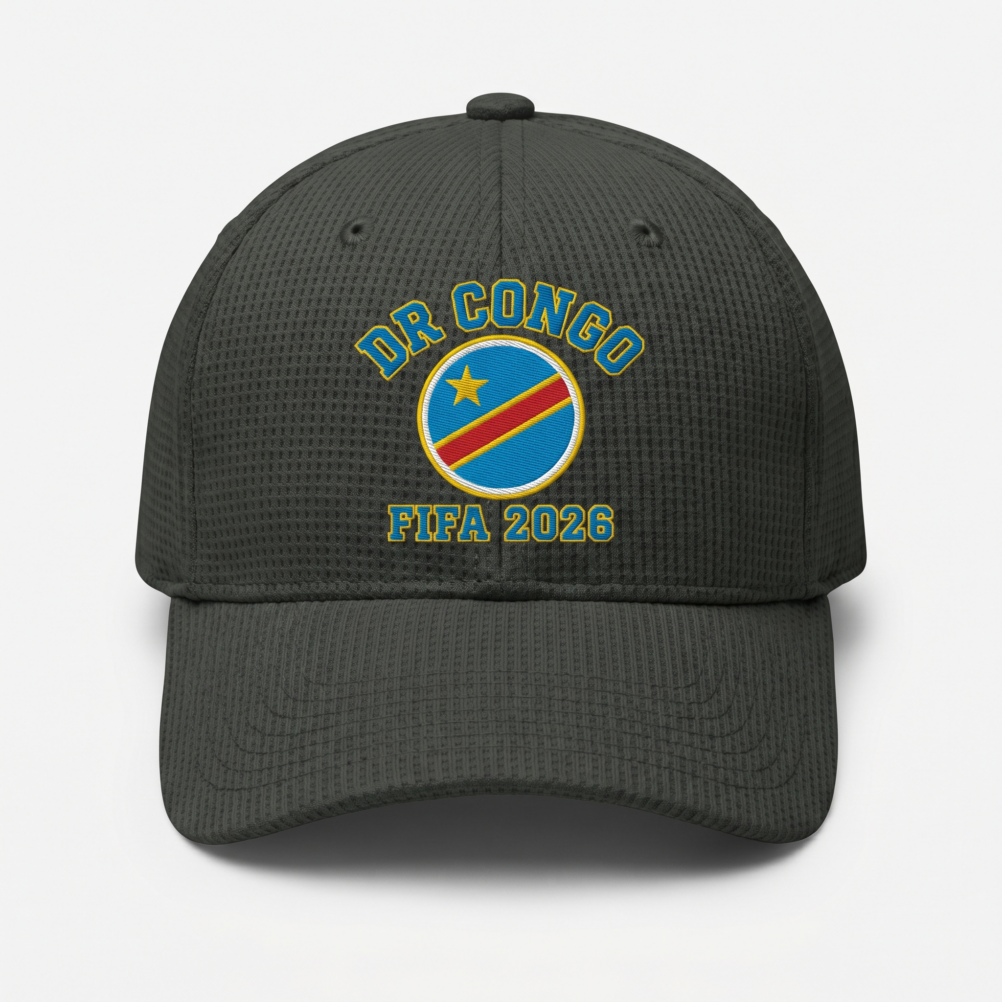FIFA 2026 Democratic Republic of the Congo Waffle Knit Cap in Dark Gray