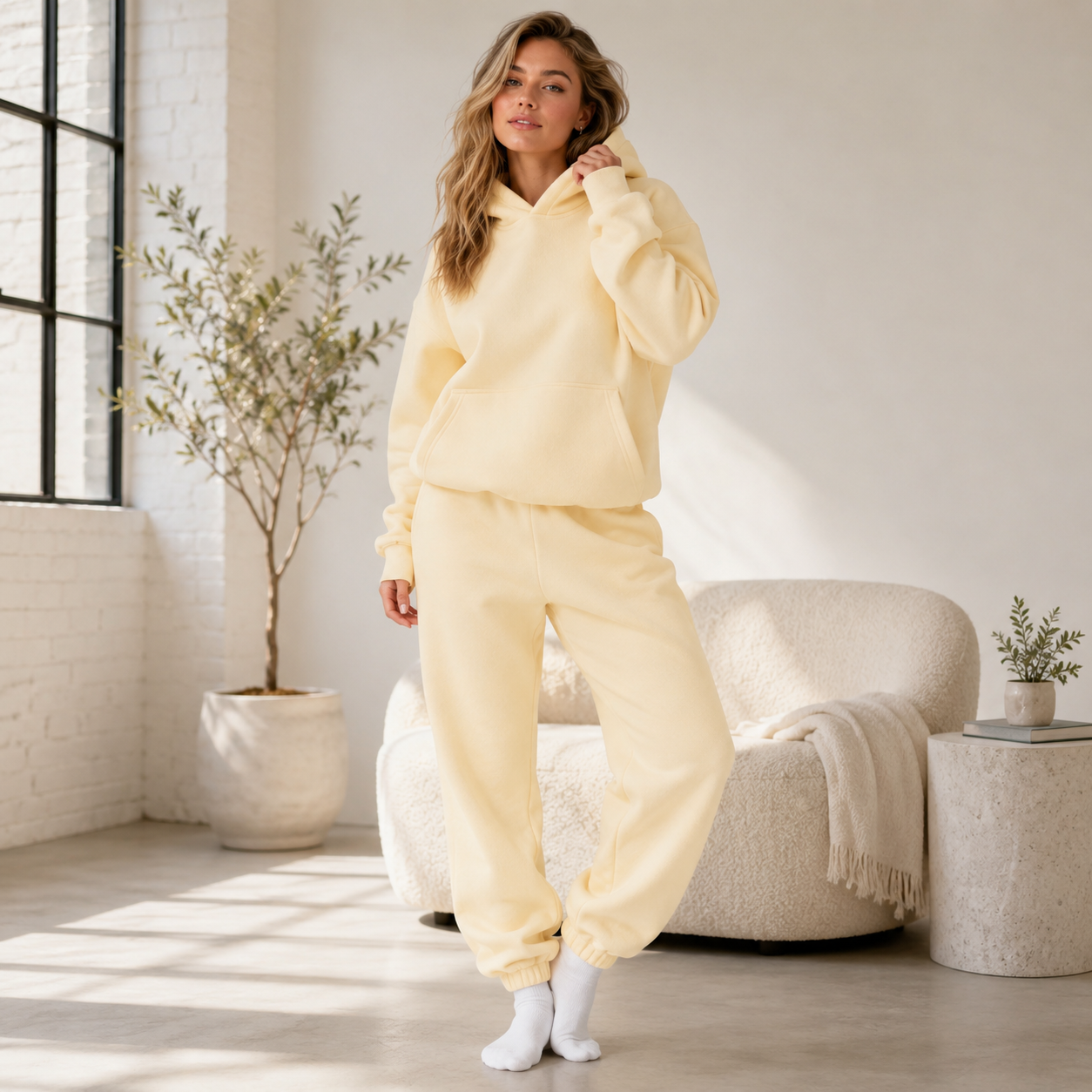 Soft Combed Cotton Pastel Hoodie