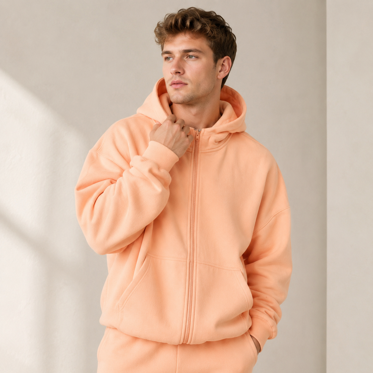Pastel Oversized Zip Hoodie