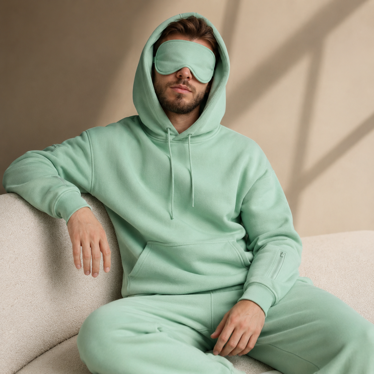 Soft Feel Travel Hoodie With Cover Design