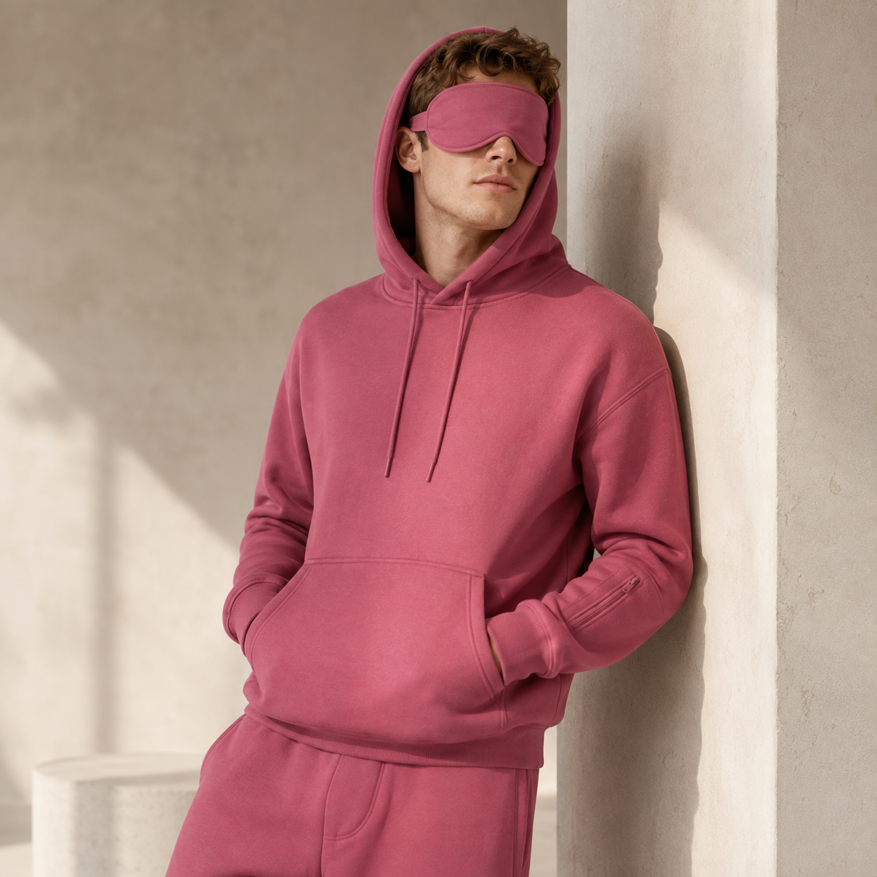 Soft Feel Travel Hoodie With Cover Design
