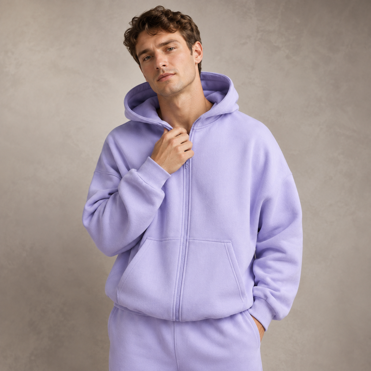 Pastel Zip Hoodie