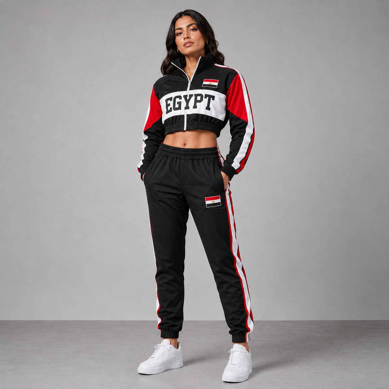 World Cup 2026 Themed Egypt Football Fan Sweatshirt And Jogger Set