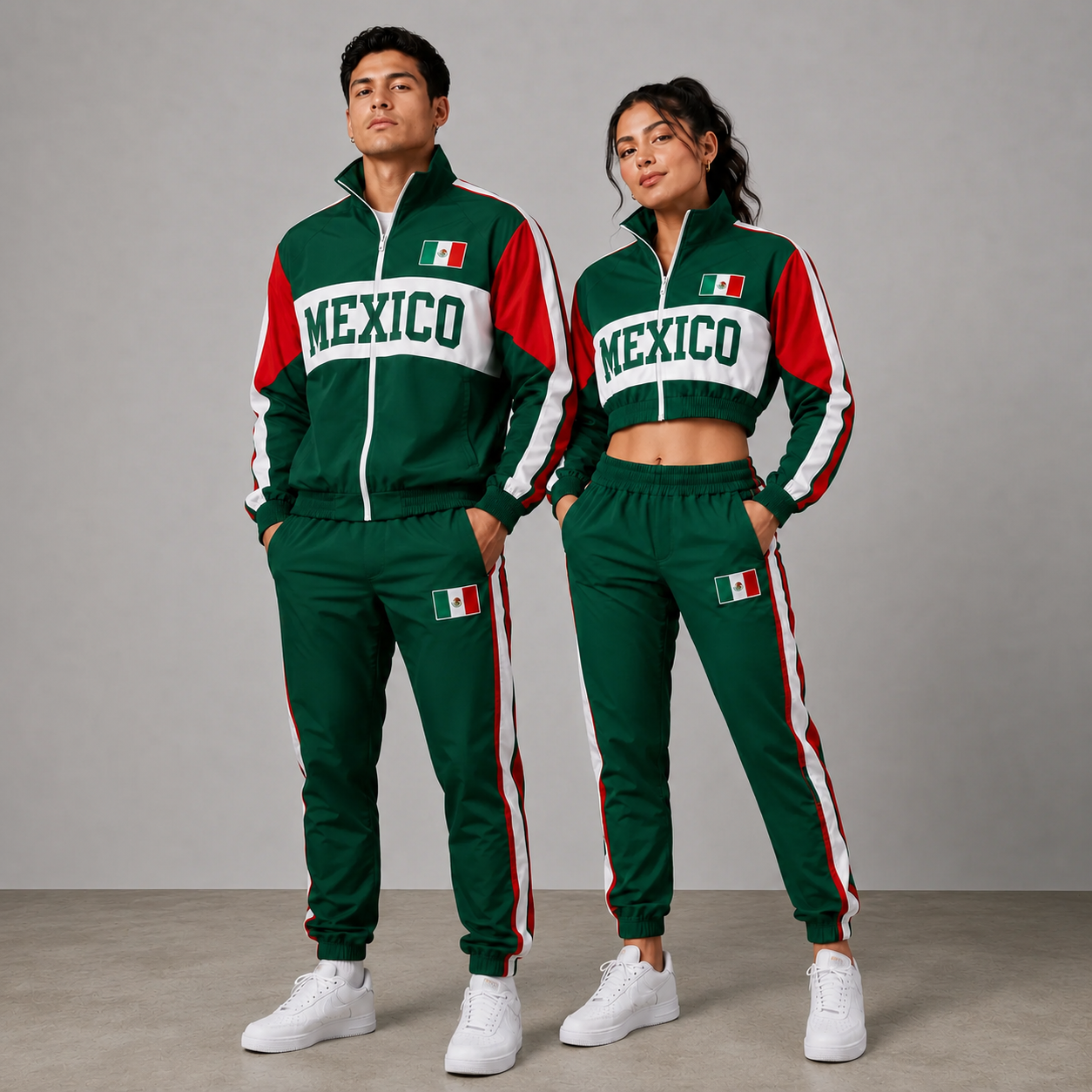 FIFA World Cup 2026 Themed Mexico Football Fan Sweatshirt And Jogger Set