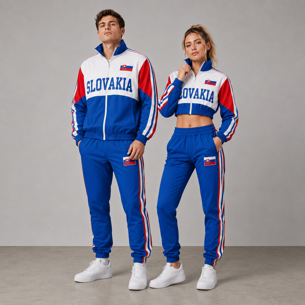 FIFA World Cup 2026 Themed Slovakia Football Fan Sweatshirt And Jogger Set