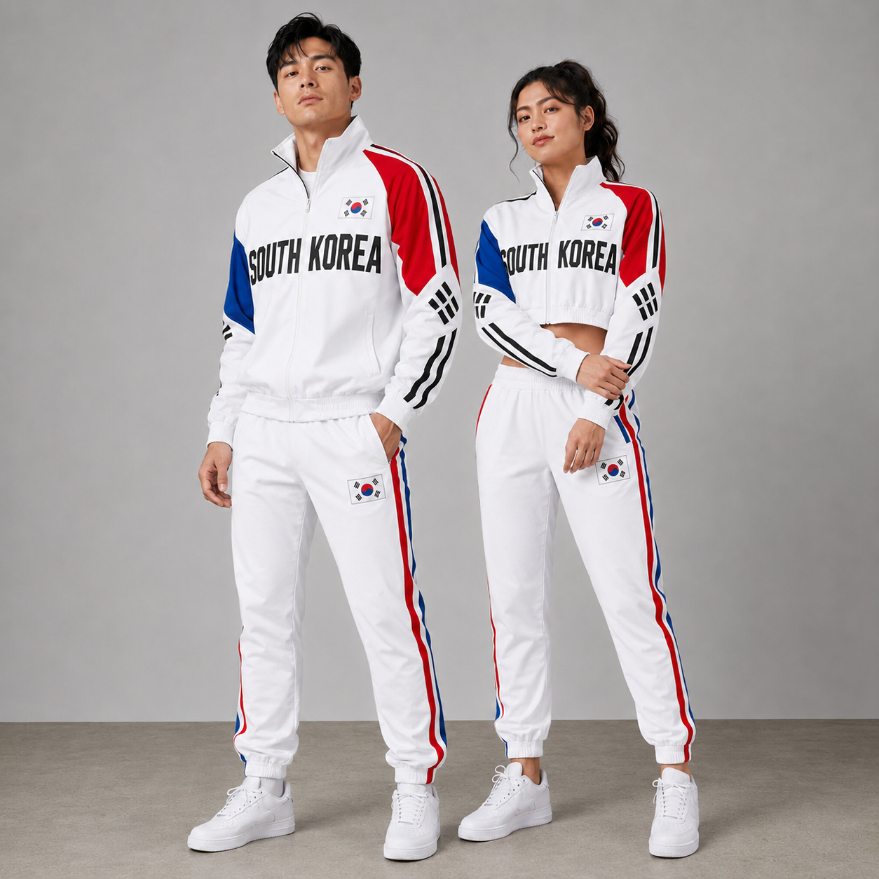 FIFA World Cup 2026 Themed South Korea Football Fan Sweatshirt And Jogger Set