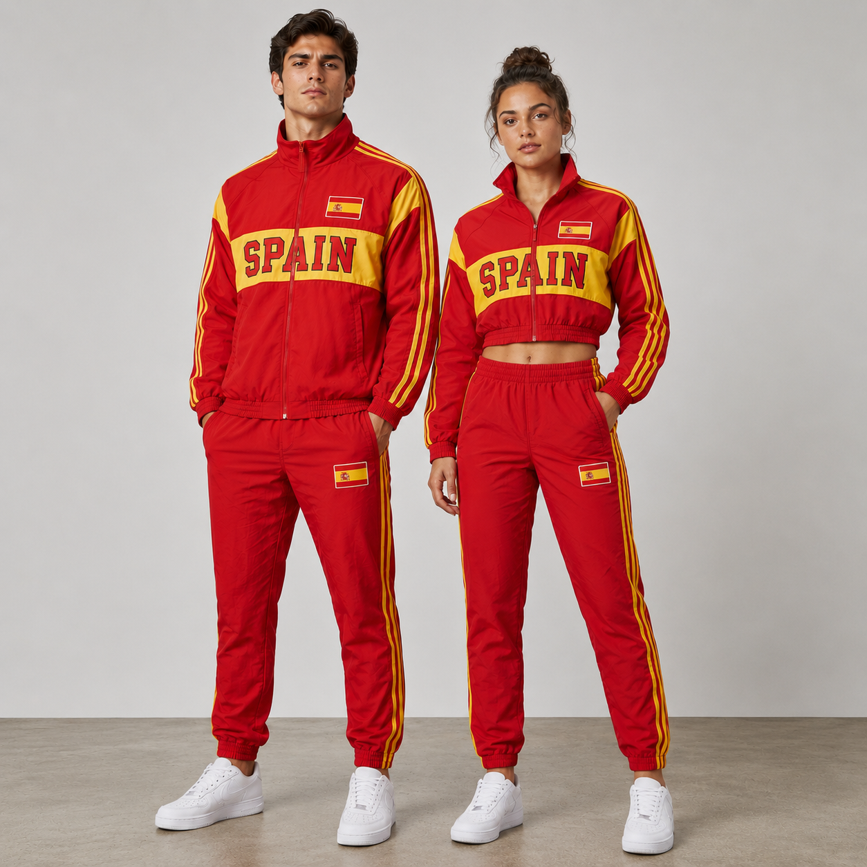 FIFA World Cup 2026 Themed Spain Football Fan Sweatshirt And Jogger Set