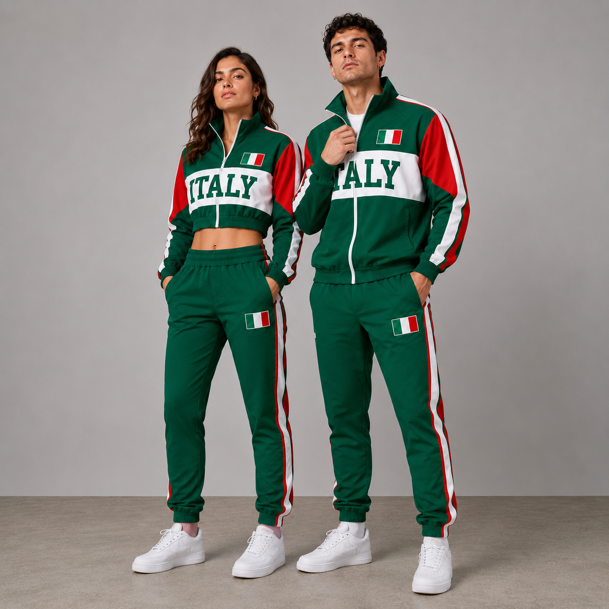 FIFA World Cup 2026 Themed Italy Football Fan Sweatshirt And Jogger Set