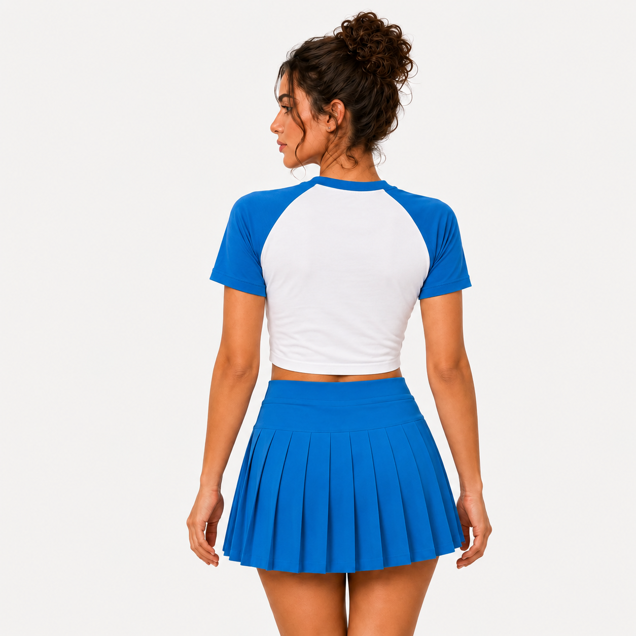Detroit Lions Football Team Printed Two Piece Top And Skirt Set For Women