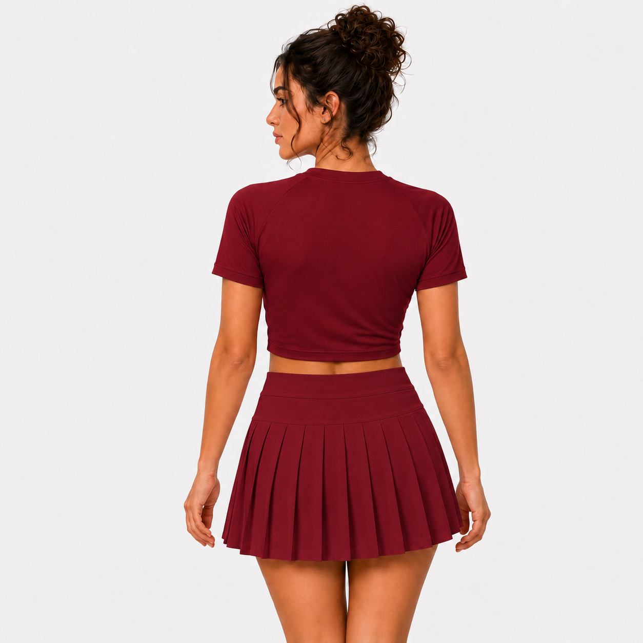 Washington Football Team Printed Two Piece Top And Skirt Set For Women