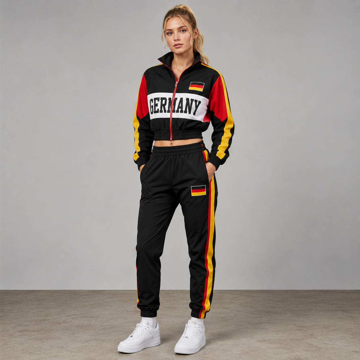 World Cup 2026 Themed Germany Football Fan Sweatshirt And Jogger Set