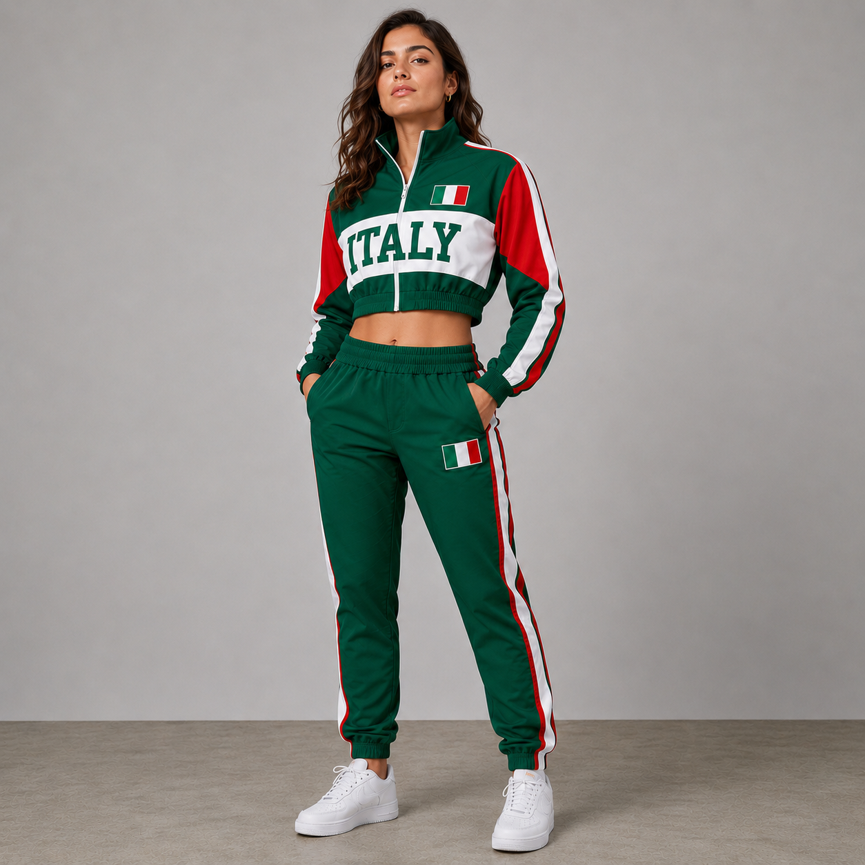 World Cup 2026 Themed Italy Football Fan Sweatshirt And Jogger Set