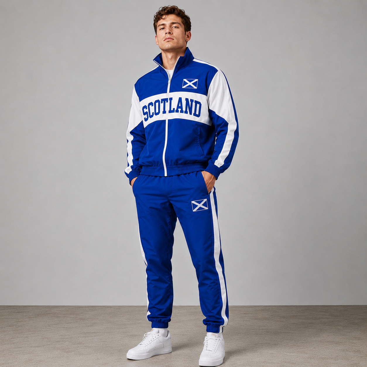 World Cup 2026 Themed Scotland Football Fan Sweatshirt And Jogger Set