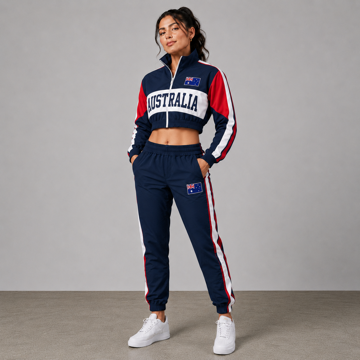 World Cup 2026 Themed Australia Football Fan Sweatshirt And Jogger Set