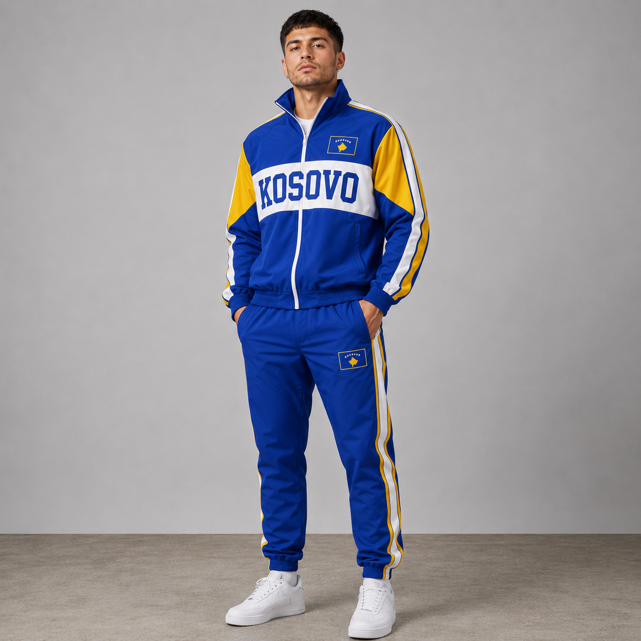 World Cup 2026 Themed Kosovo Football Fan Sweatshirt And Jogger Set