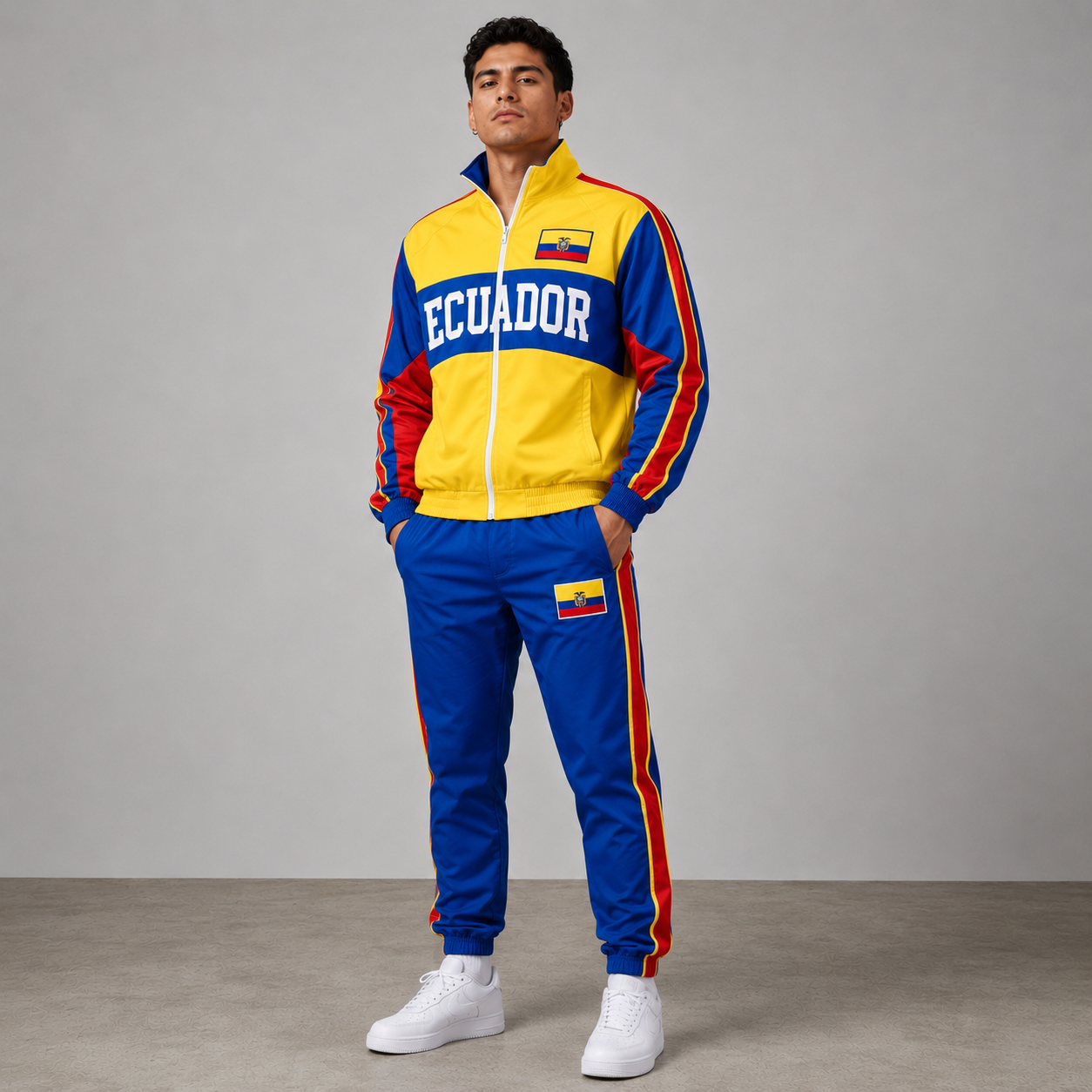 World Cup 2026 Themed Ecuador Football Fan Sweatshirt And Jogger Set