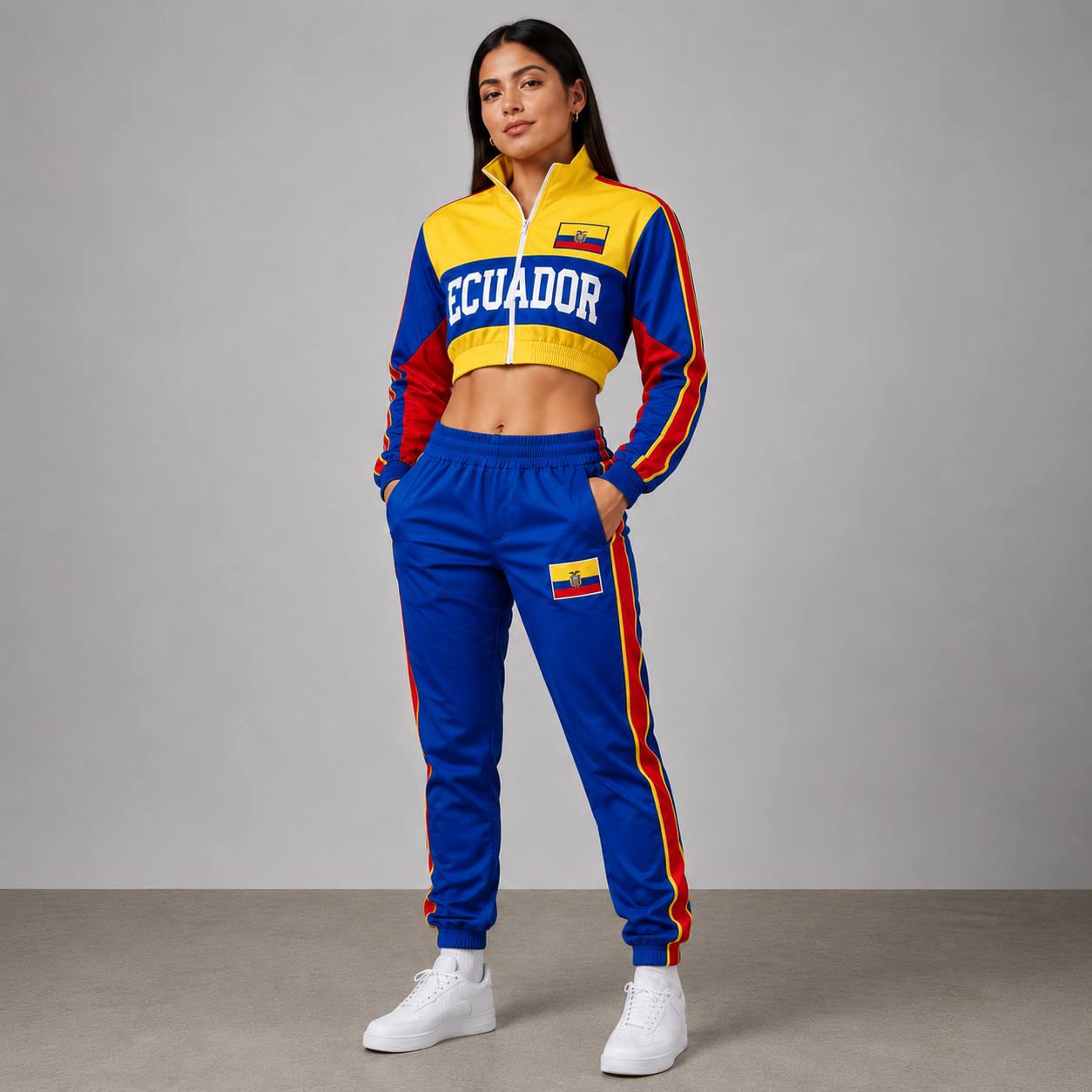 World Cup 2026 Themed Ecuador Football Fan Sweatshirt And Jogger Set