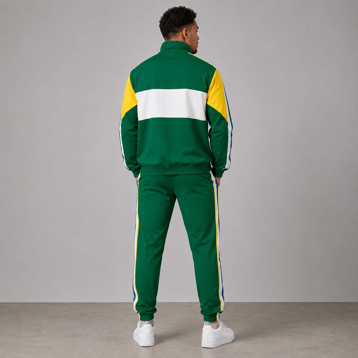 World Cup 2026 Themed Brazil Football Fan Sweatshirt And Jogger Set