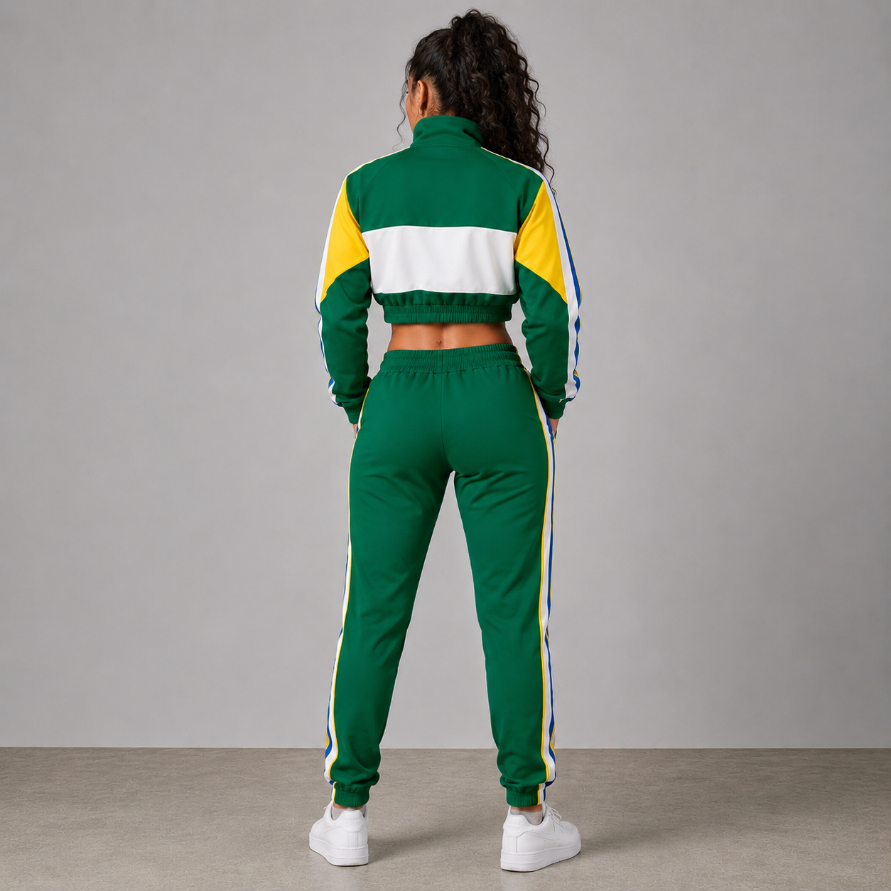World Cup 2026 Themed Brazil Football Fan Sweatshirt And Jogger Set