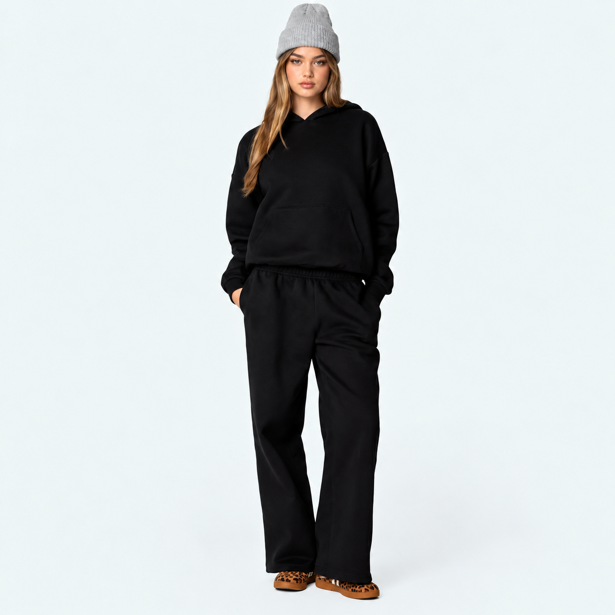 Oversized Graphic Pullover Hoodie for Women