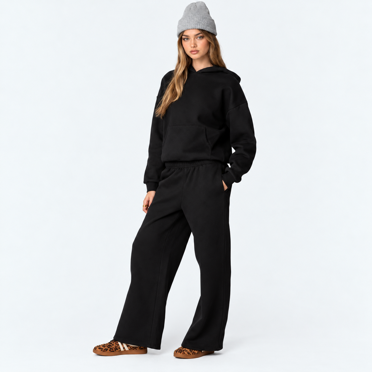 Oversized Graphic Pullover Hoodie for Women