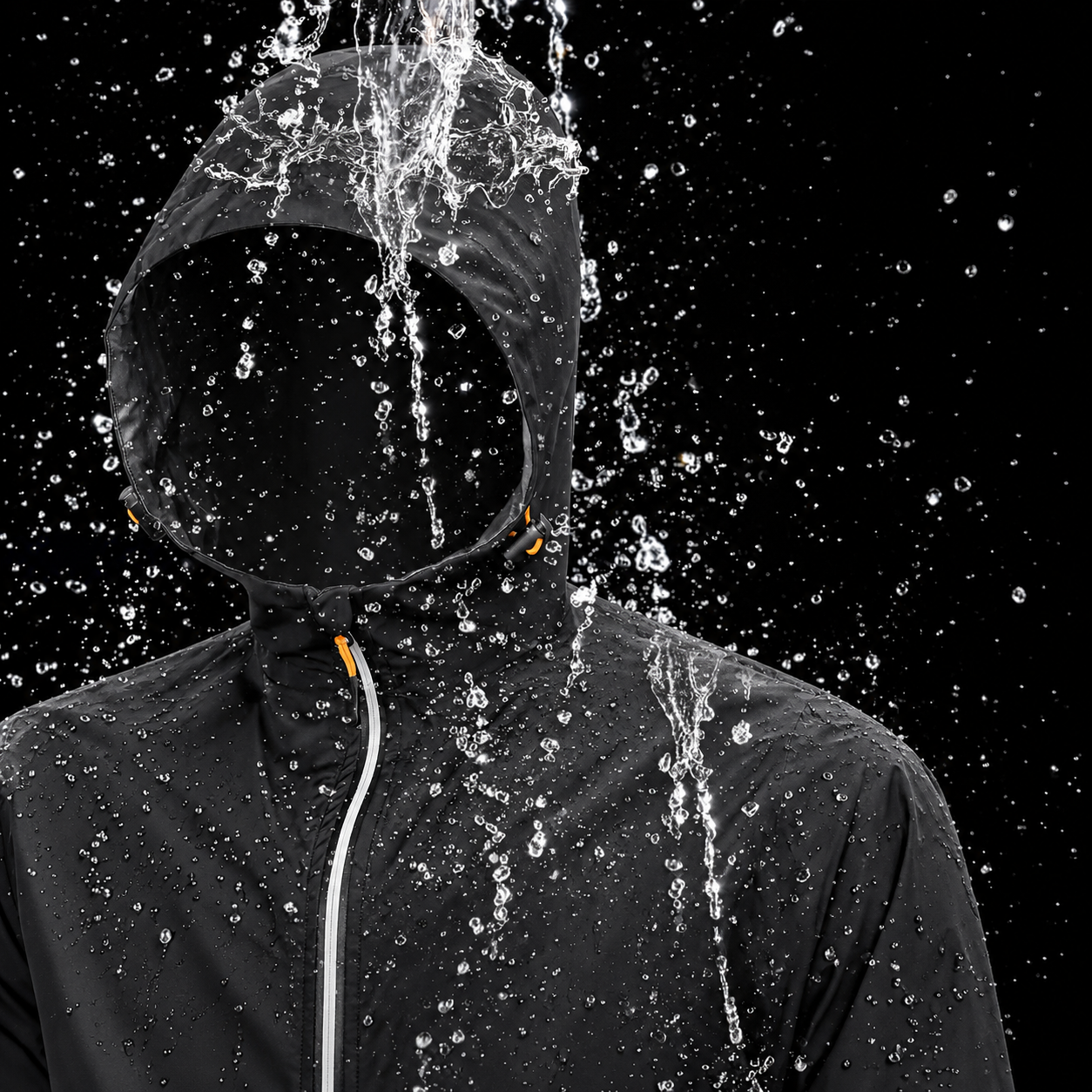Waterproof Outdoor Rain Jacket With Adjustable Hood For Men