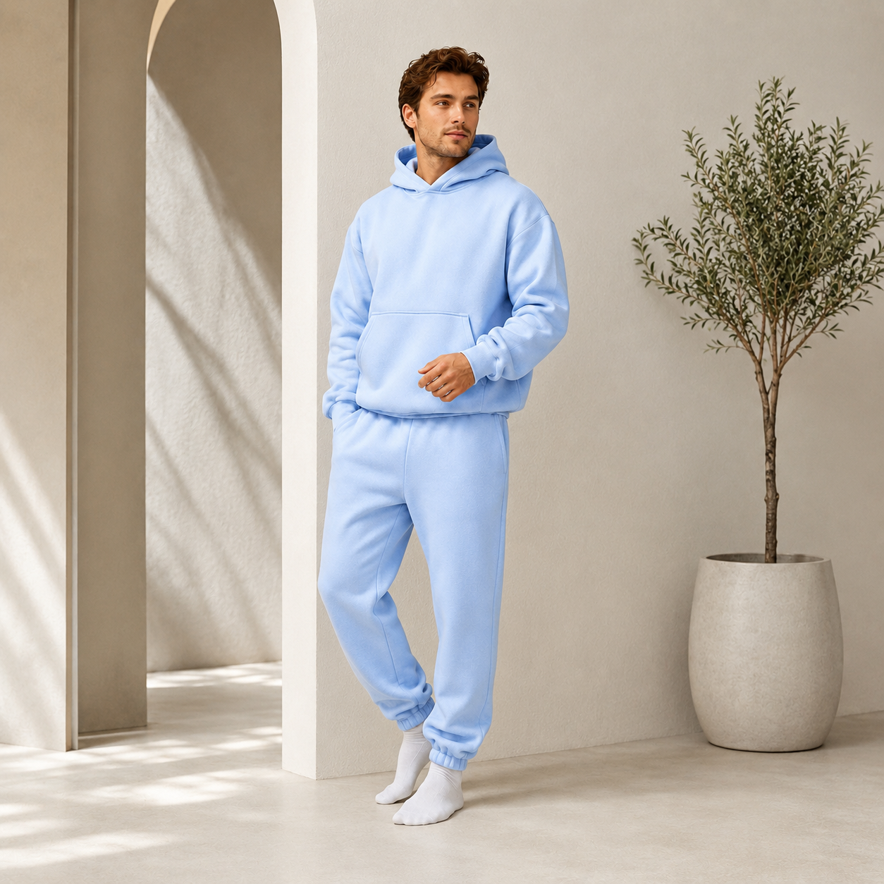 Soft Combed Cotton Pastel Hoodie
