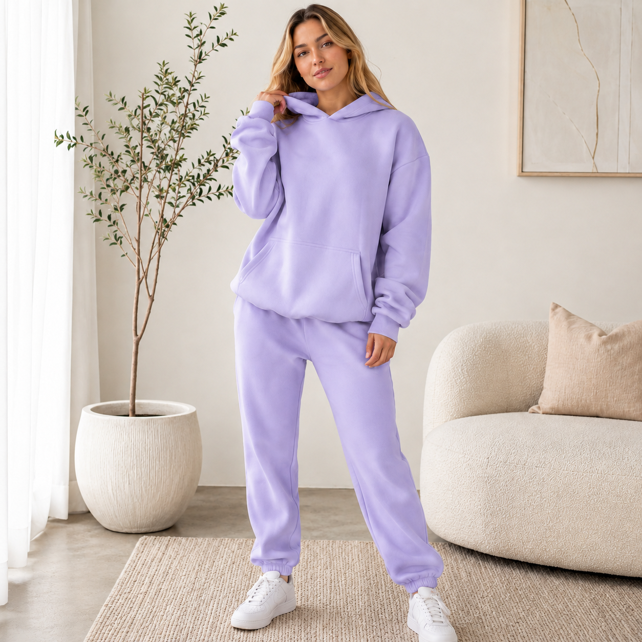 Soft Combed Cotton Pastel Hoodie