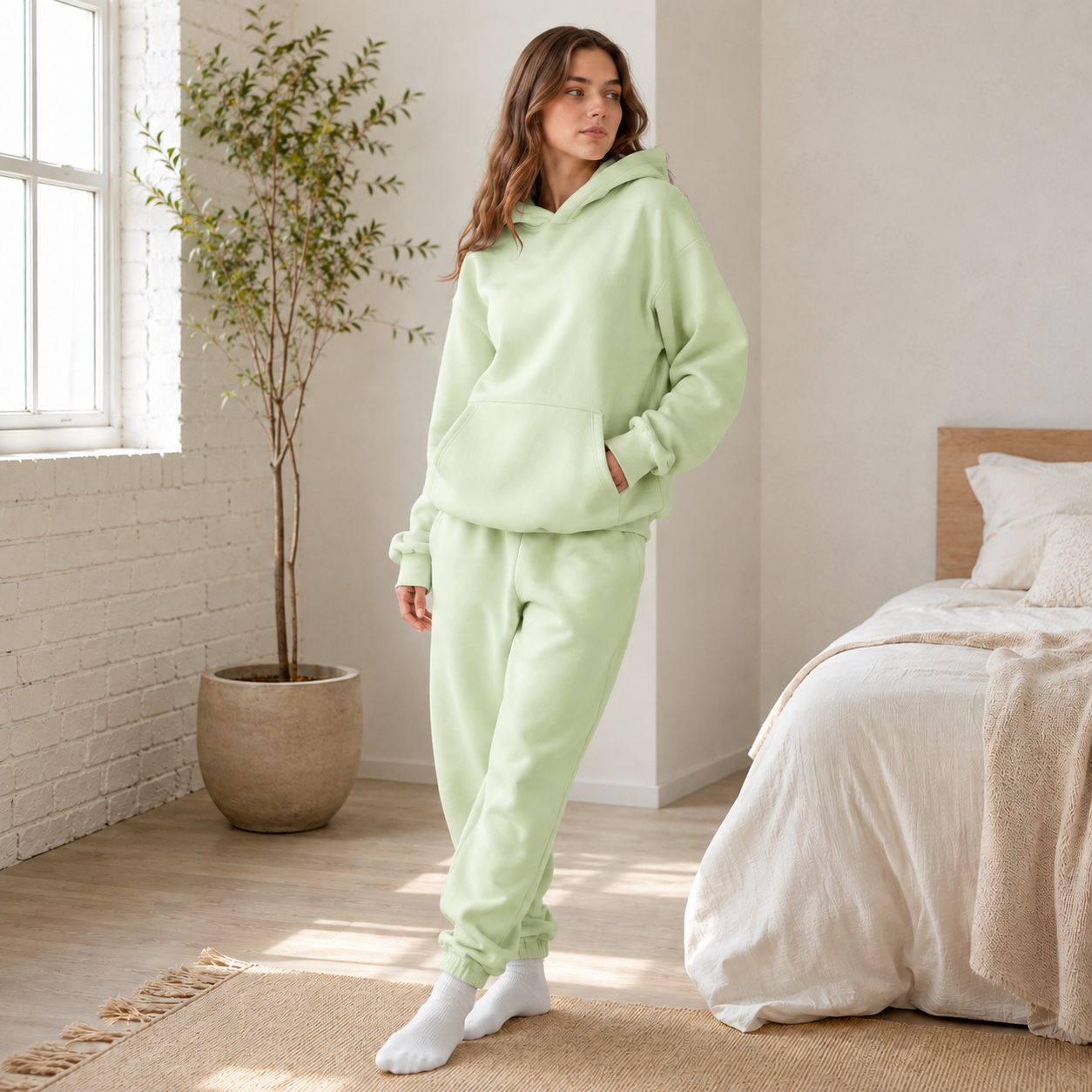Soft Combed Cotton Pastel Hoodie