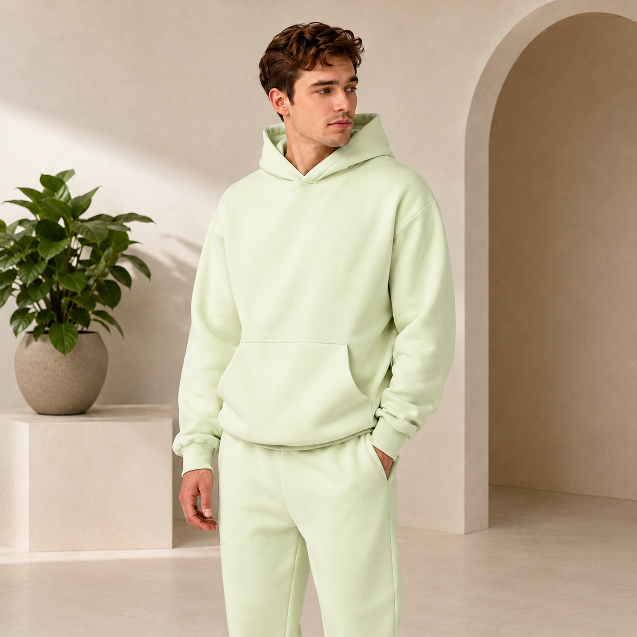 Soft Combed Cotton Pastel Hoodie