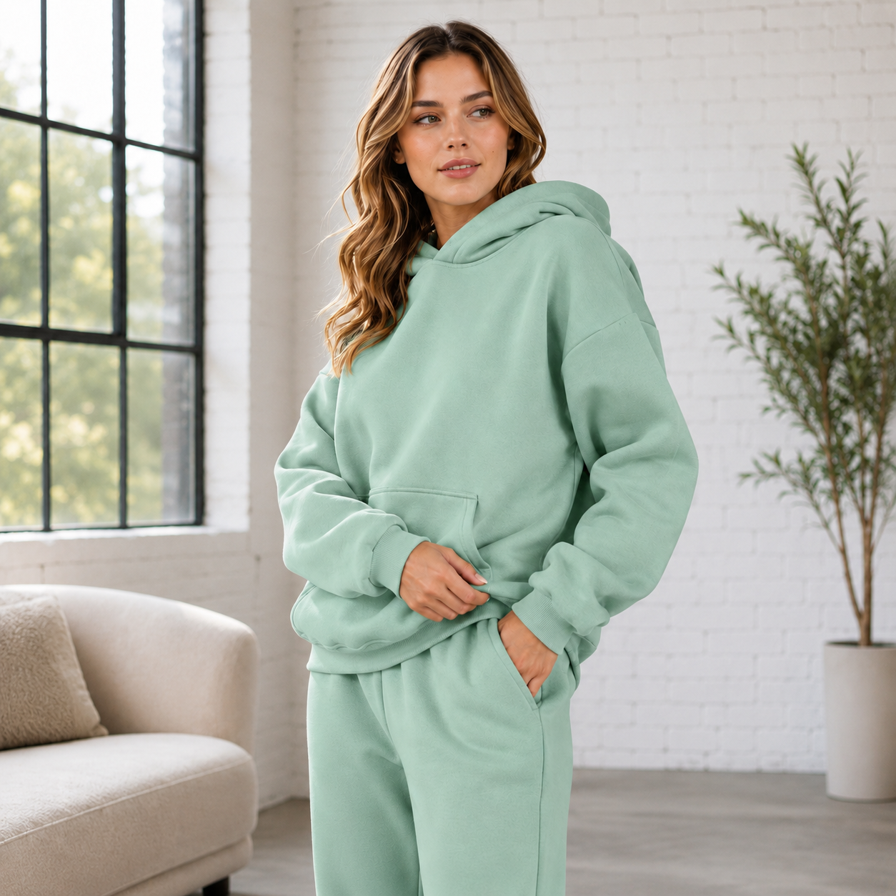 Soft Combed Cotton Pastel Hoodie