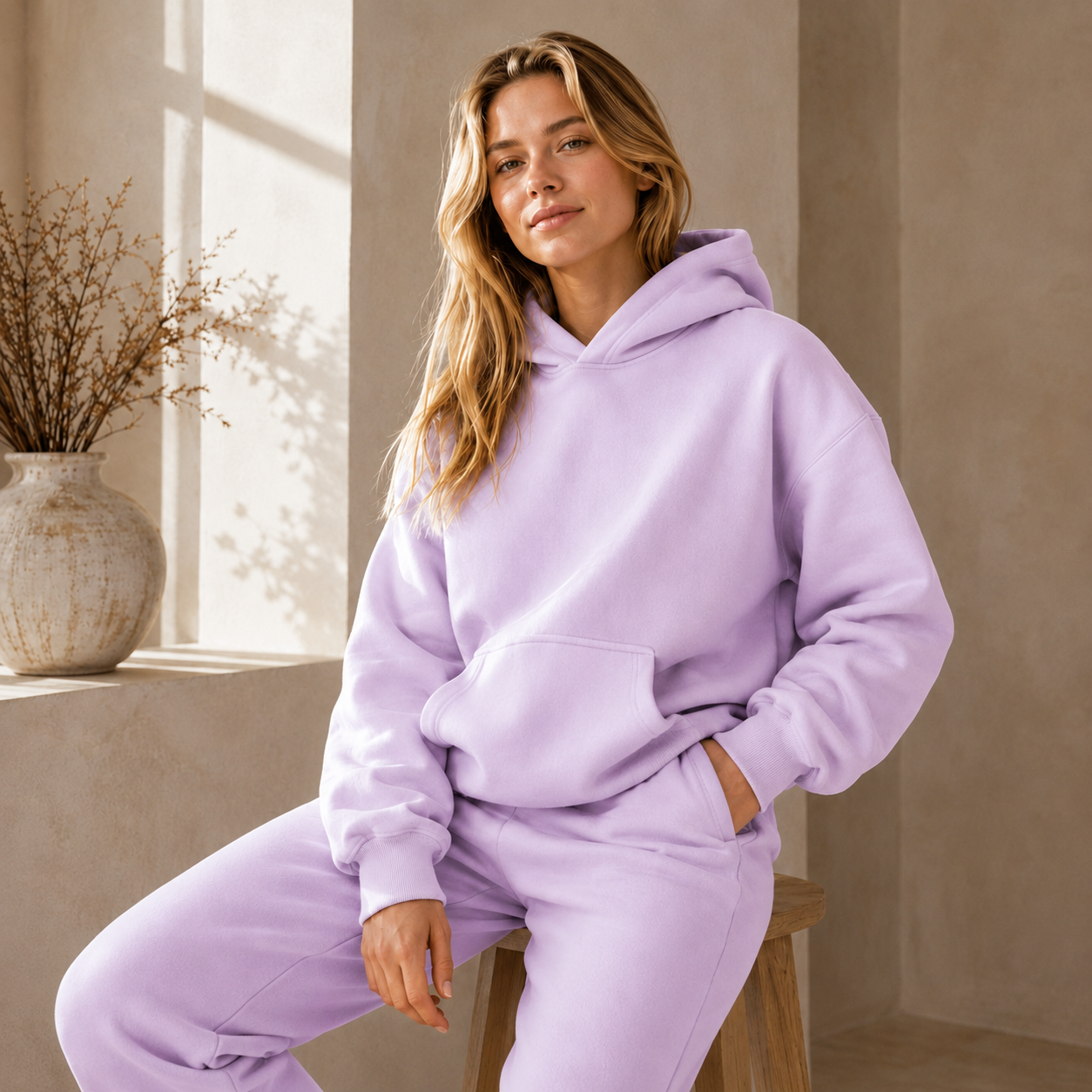 Soft Combed Cotton Pastel Hoodie
