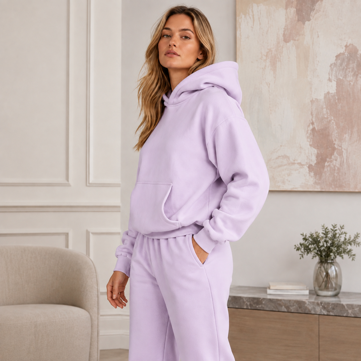Soft Combed Cotton Pastel Hoodie