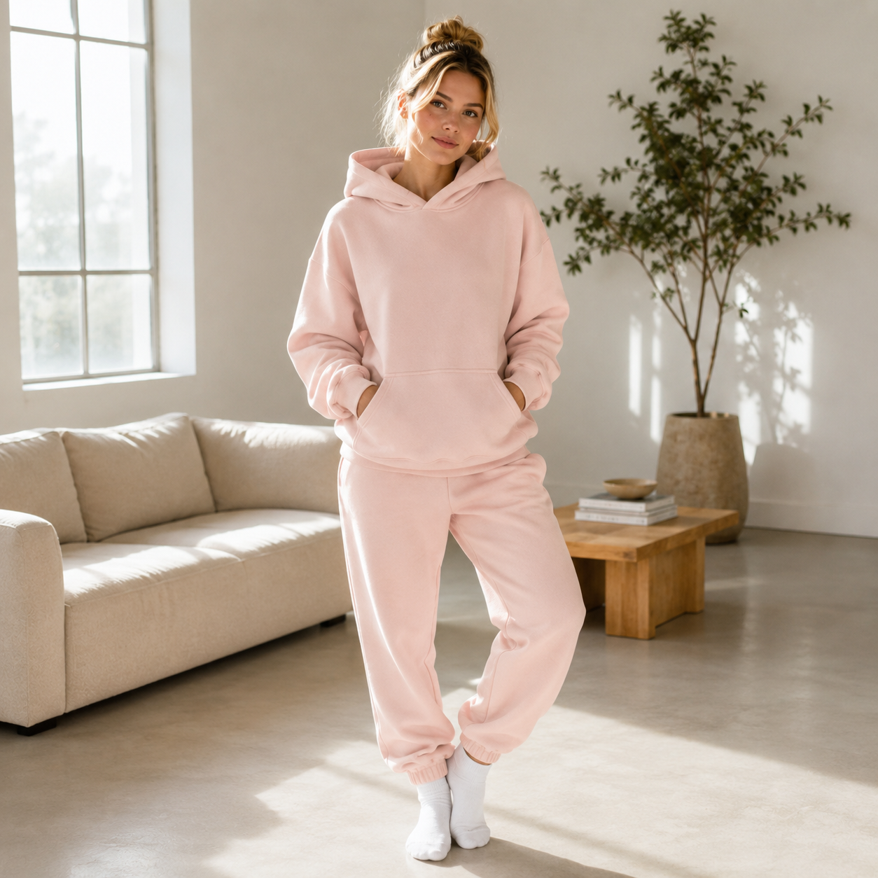 Soft Combed Cotton Pastel Hoodie