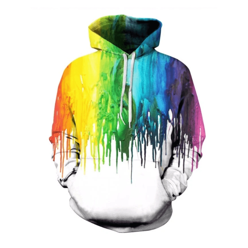 Colorful Dripping Paint Hoodie