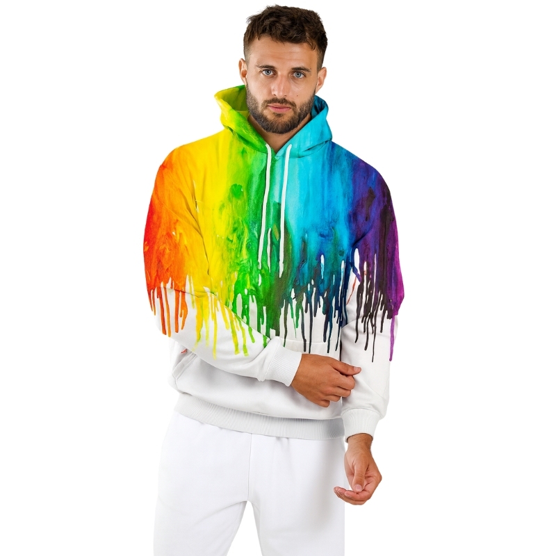 Colorful Dripping Paint Hoodie