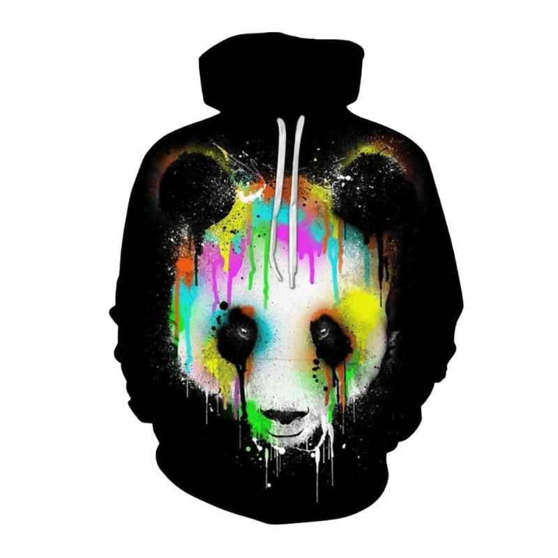 Colorful Graffiti Panda Hoodie