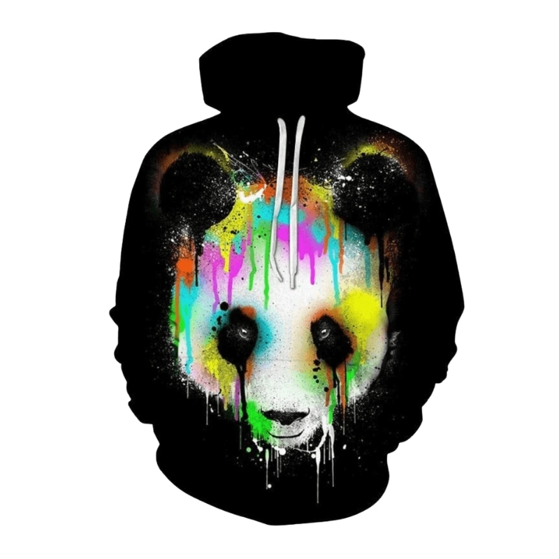 Colorful Graffiti Panda Hoodie