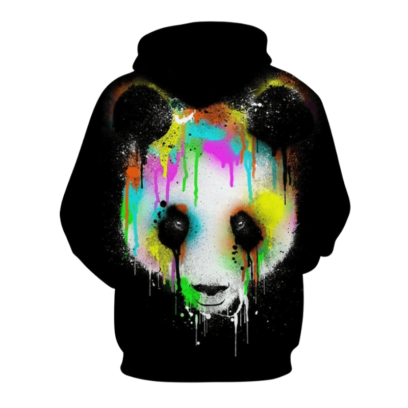 Colorful Graffiti Panda Hoodie