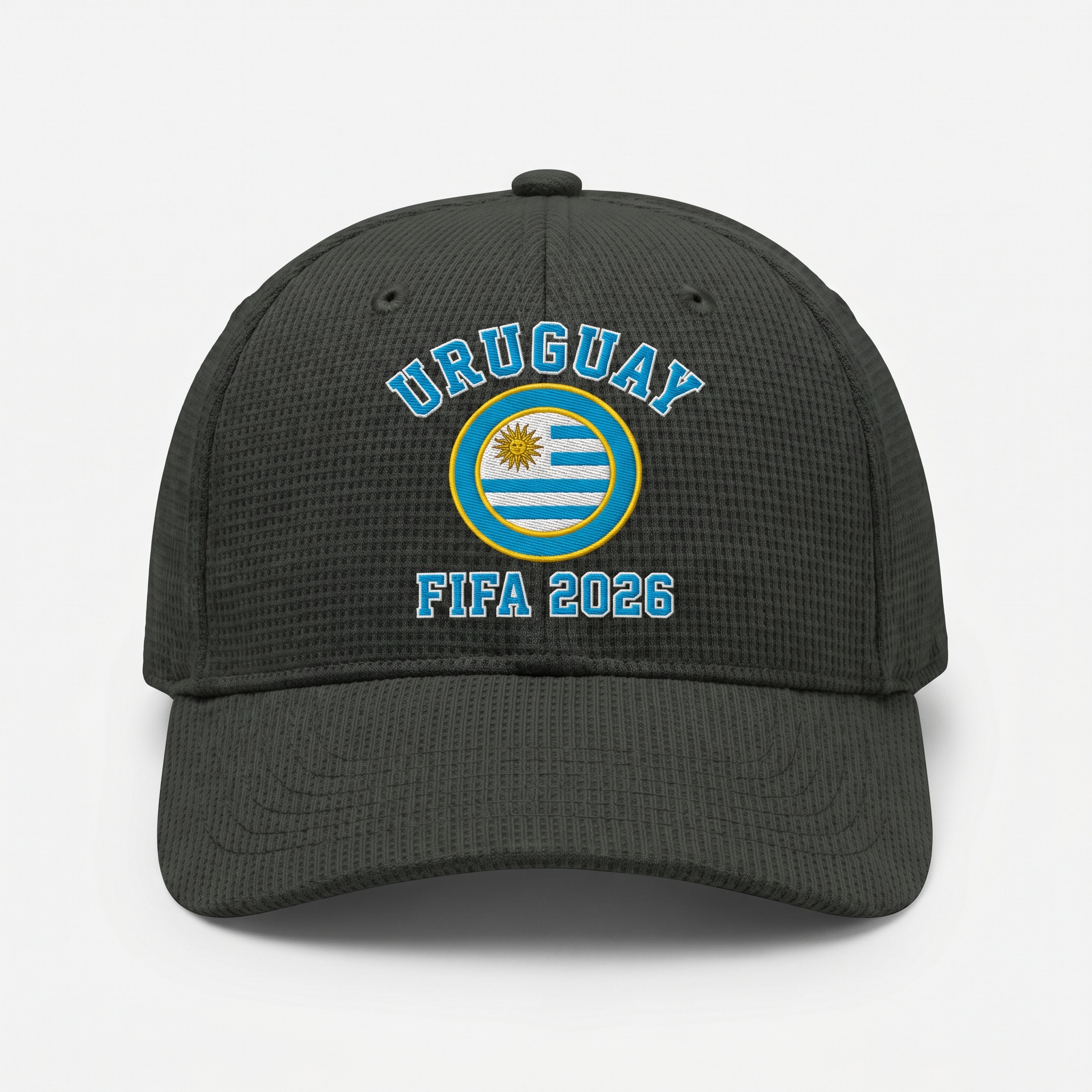 FIFA 2026 Uruguay Waffle Knit Cap in Dark Gray