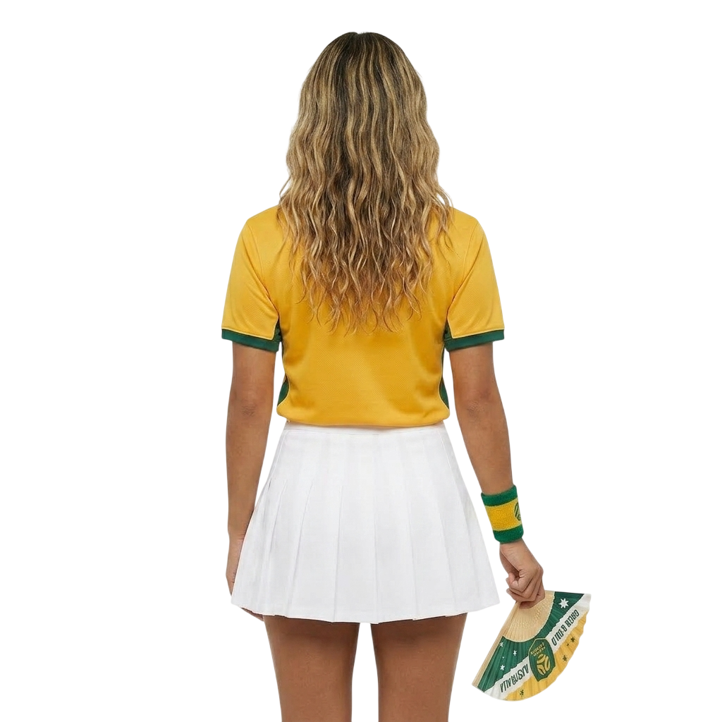 FIFA 2026 Australia Football Themed Two Piece Skirt Set For Women