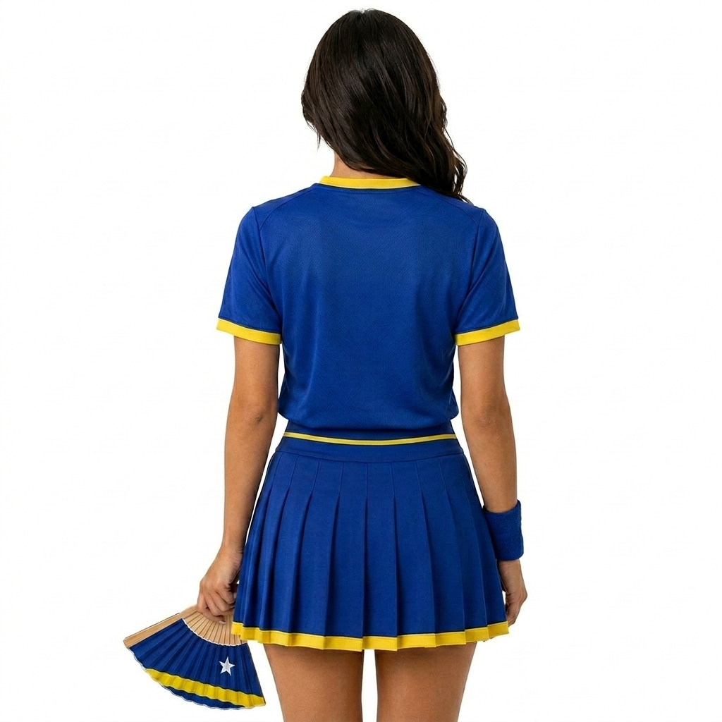FIFA 2026 Curaçao Football Themed Two Piece Skirt Set For Women