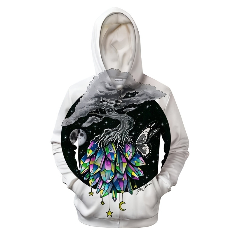 Crystal Tree Zip-up Hoodie
